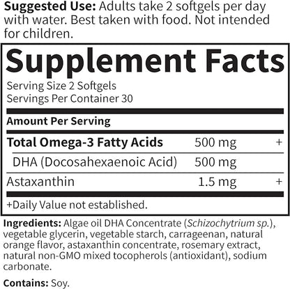 Garden of Life Minami Algae Omega 3 Vegan 500mg Plant Omega-3 Vegan 60 Easy-to-Swallow