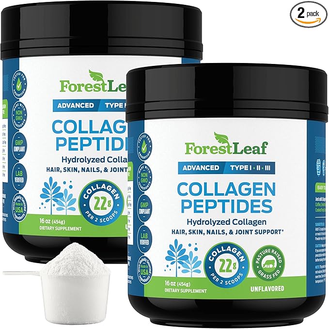 Collagen Peptides Powder Unflavored 1, 2 2 & 3 - 11g Per