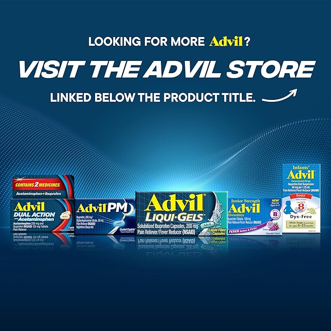 Advil Pain Reliever and Fever Reducer, 200mg for 24 Coated