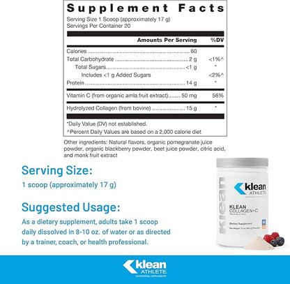 Klean ATHLETE Klean Collagen+C 12 Ounces