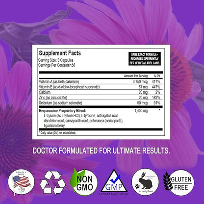 Diamond Herpanacine Natural Skin Care and (200 Count)