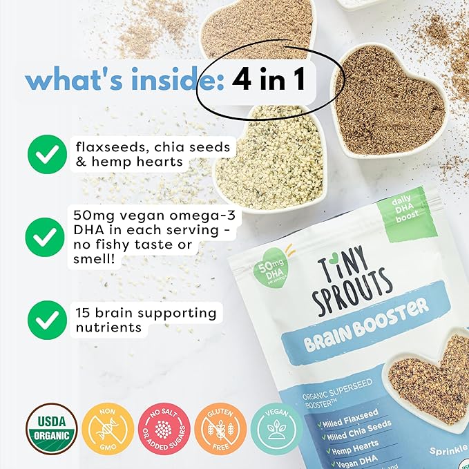 Superseed Organic Milled Chia, Flaxseed and Omega-3 DHA 6M+ Babies (7oz x 1 Pack)