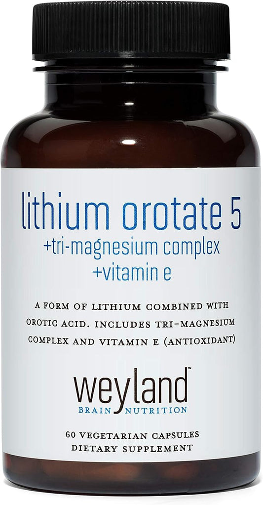 Lithium Orotate 5mg + Tri-Magnesium Threonate, 60 Vegetarian