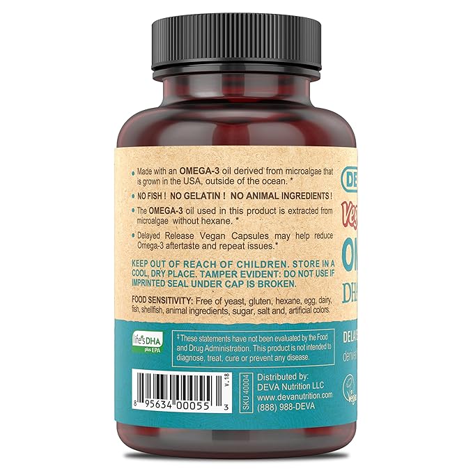 DEVA Nutrition Vegan Omega-3 DHA-EPA, from 90 Vegan 1-Pack