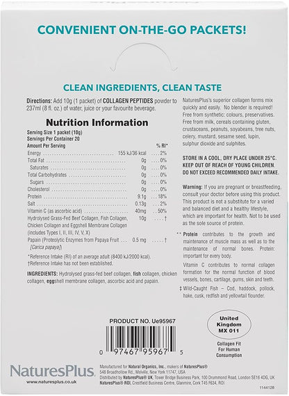 Natures Plus Collagen Peptides 20 Stick 20 Servings