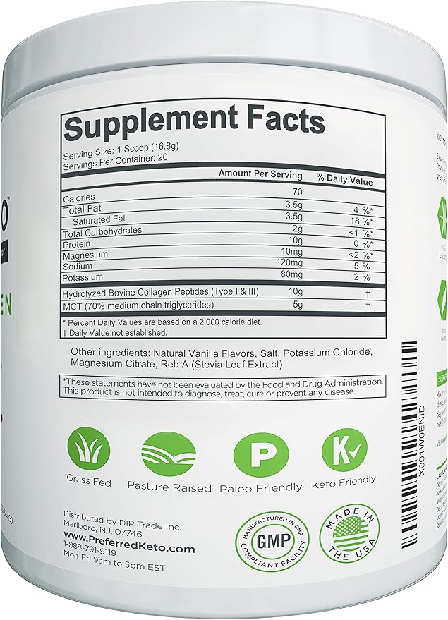 Keto Collagen Protein Powder with MCT