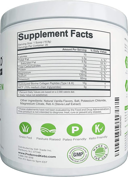 Keto Collagen Protein Powder with MCT