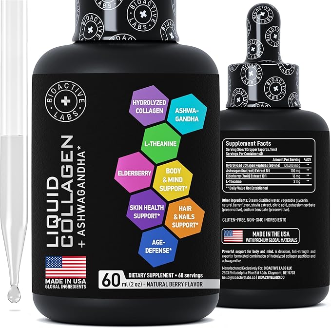 Liquid Collagen for Women and Men 100,000mcg Collagen 2oz