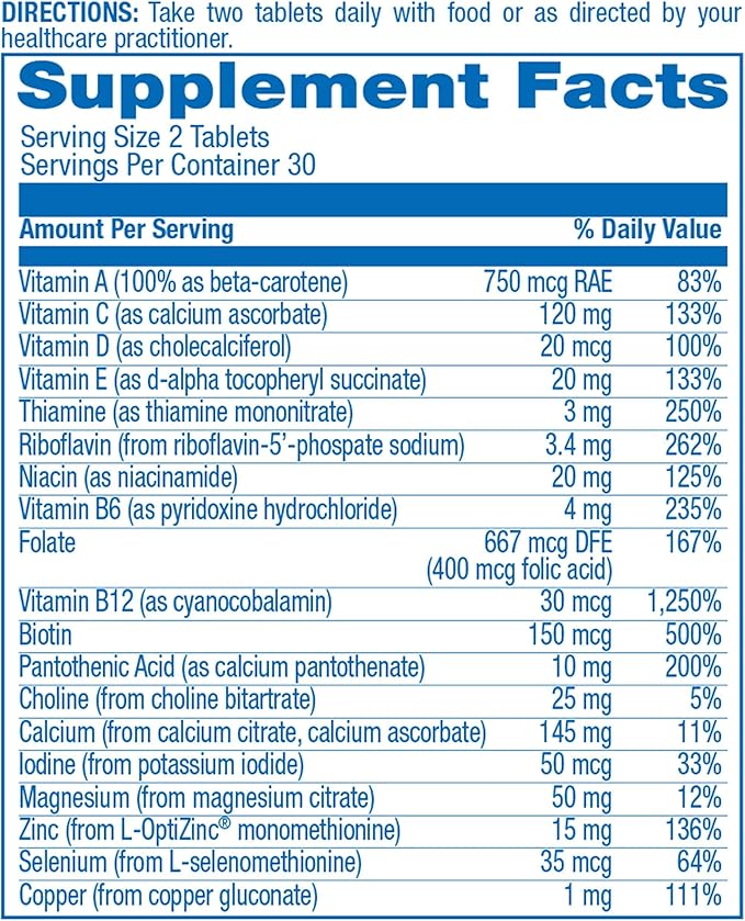 Iron Free Daily Multivitamin for Men 60 Tablets