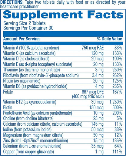 Iron Free Daily Multivitamin for Men 60 Tablets