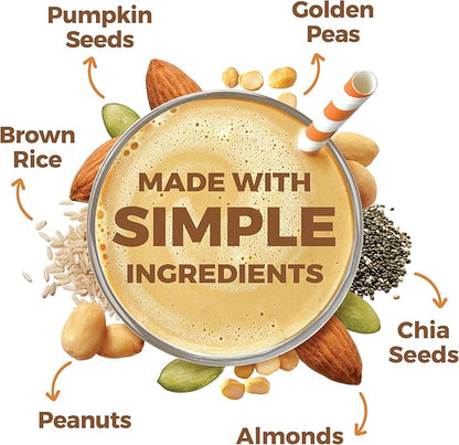 Orgain Organic Simple Vegan Protein Powder, Peanut Butter - 20g Plant Based Protein, With less Ingredients, No Artificial Sweeteners, Gluten Free, No Lactose Ingredients, 1.25 lb (Packaging May Vary)