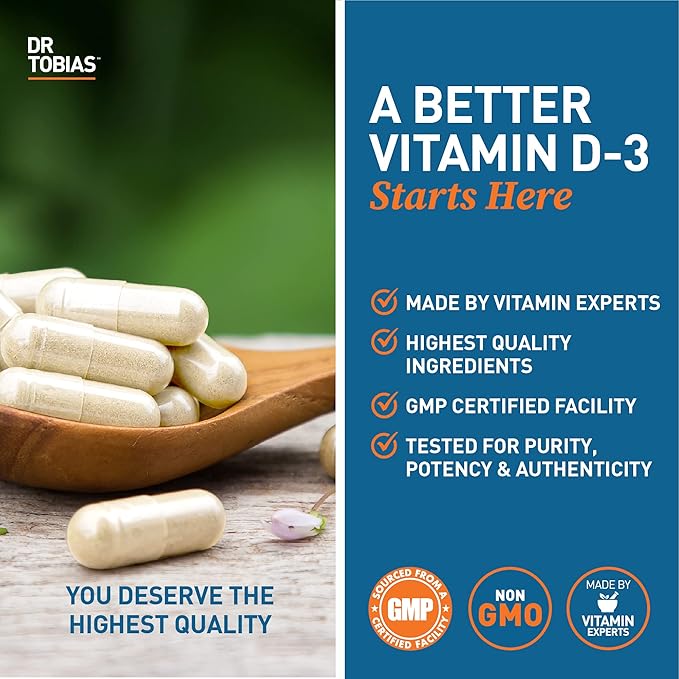 Dr. Tobias Vitamin D3 5000 IU, 90 Capsules, 90 Servings