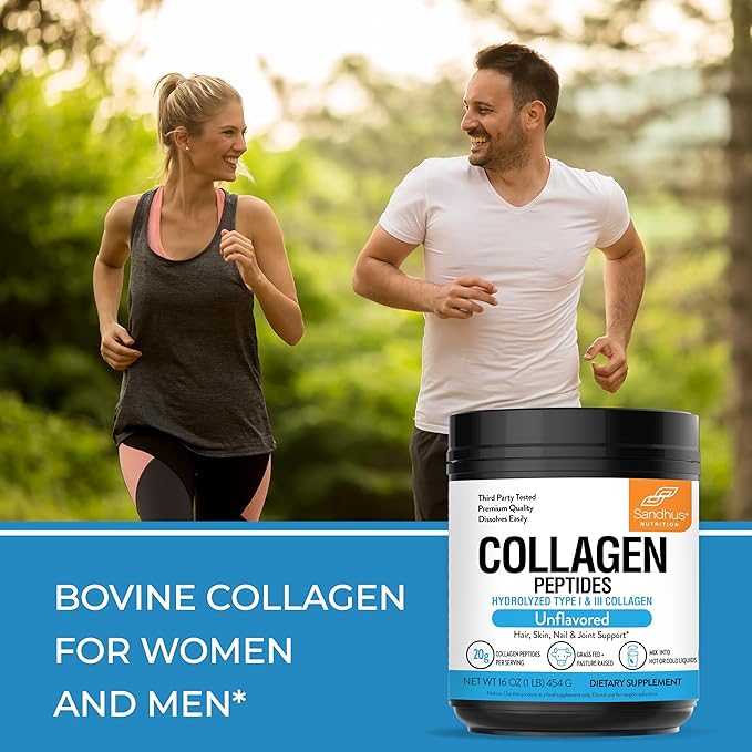 Sandhu's Collagen Peptides Powder|1 lb, 22