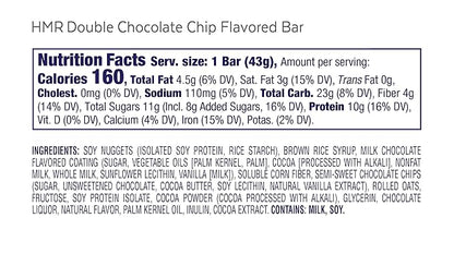HMR Bar, Double Chocolate Chip Protein Bar 10g of 24 Count