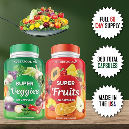 Superfood Fruit and Veggie Supplement 100% Whole (720 Count 4))