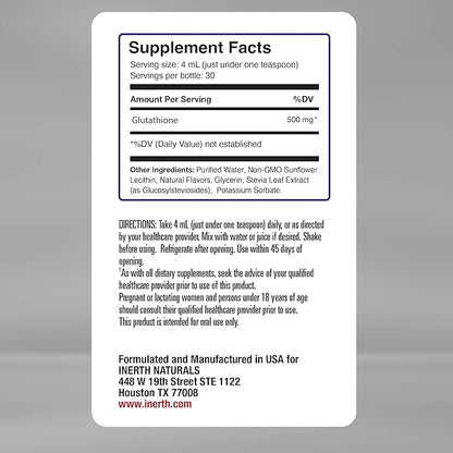 Liposomal Glutathione Supplement 1000mg Liquid 4 fl 120 ml