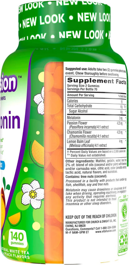 Vitafusion Melatonin Gummy Vitamins, 140 Count 1)