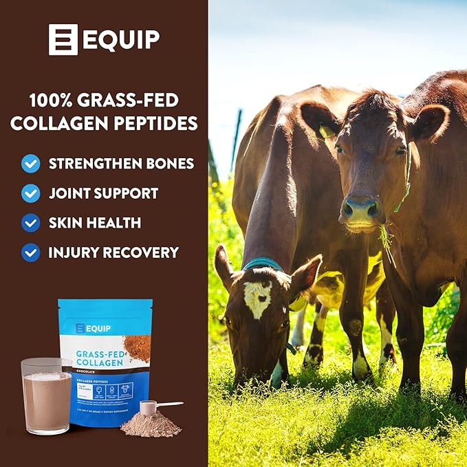 Equip Foods Grass Fed Collagen Powder -100% Hydrolyzed 1.23 Pound,