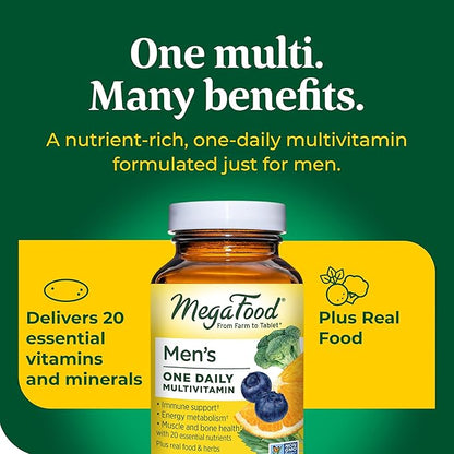 MegaFood Men's One Daily Multivitamin for Men B12, Vitamin B6, Vitamin 36 Tabs