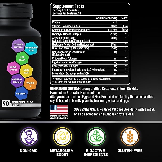 Thermogenic Multi Collagen Burn Capsules 90 Collagenic