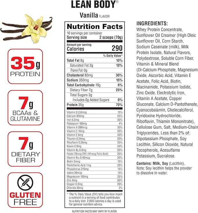 Labrada Nutrition Lean Body Hi-Protein Meal 2.47-Pound Tub