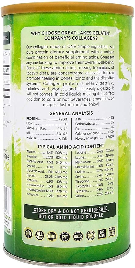 Great Lakes Wellness Collagen Peptides Powder 16oz - 4 Pack