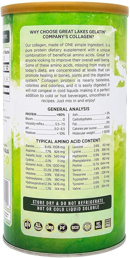 Great Lakes Wellness Collagen Peptides Powder 16oz - 4 Pack