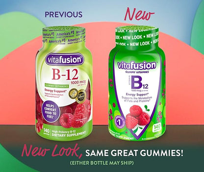 Vitafusion Chewable Calcium Gummy Vitamins B12 Gummy 100 Count 60 Count