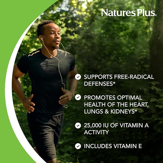 Natures Plus Natural Beta Carotene 25,000 iu 90 Softgels 90 Servings