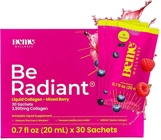 BeMe Liquid Collagen Drink, Be Radiant (Berry) 30 Sachets