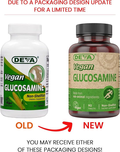Deva Vegan Vitamins Glucosamine Tablets, 90-Count