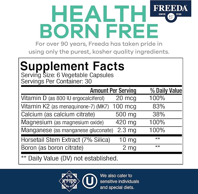 Freeda Calcium Complex K2 - (180 Capsules)