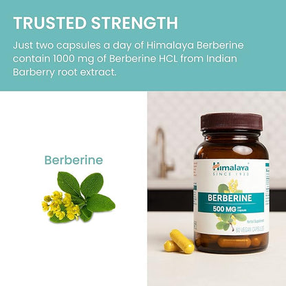Himalaya Berberine for Metabolism & Cholesterol 1000 mg 60 Capsules