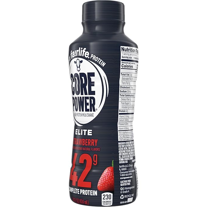 Core Power Elite High Protein Shake (42g), Strawberry, 14 Fl