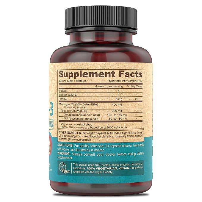 DEVA Nutrition Vegan Omega-3 DHA-EPA, from 90 Vegan 1-Pack