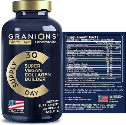 Vegan Collagen Supplements for Women & Men 60 Collagen