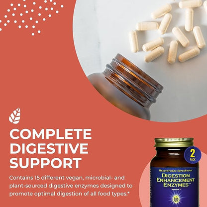 HEALTHFORCE SUPERFOODS Digestion Enhancement Enzymes 120 Vegan 2)