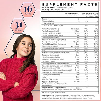 Best Nest Wellness Kids Liquid Multivitamin: B12, Gluten-Free, 16oz