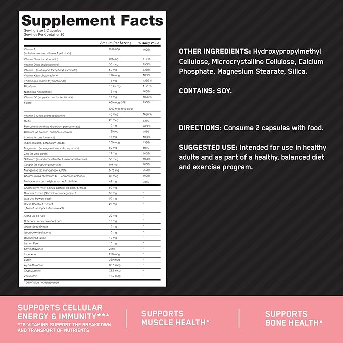 Optimum Nutrition Opti-Women Daily Multivitamin 30 Day 60 Count,
