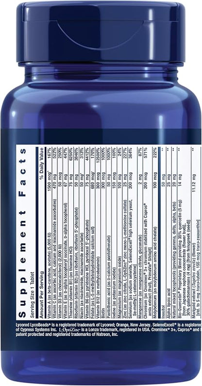 Life Extension One-Per-Day Multivitamin – Packed 25 Vitamins, 5-MTHF Folate 1-Daily, Non-GMO, 60 Tablets
