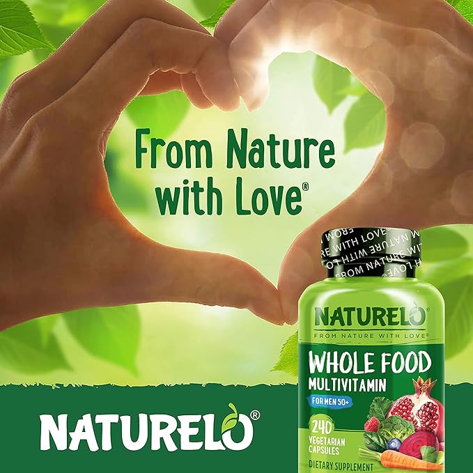 NATURELO Whole Food Multivitamin for Men 50+ 240 Capsules