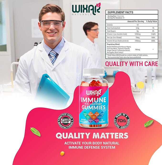 9 in 1 Immune Support Gummies 60 Gummies