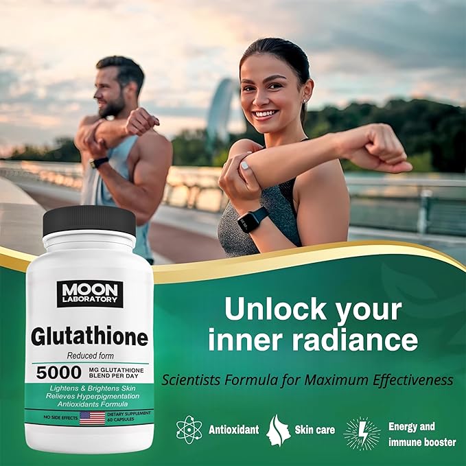 Premium Glutathione Supplement 5000mg |Reduced Form|, 60 Softgels