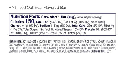 HMR Bar, Iced Oatmeal Protein Bar 10g of 24 Count