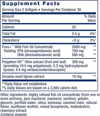 Life Extension Super Omega-3 EPA/DHA Fish 60 Softgels