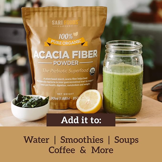 Organic Acacia Fiber Powder (30 Ounce):