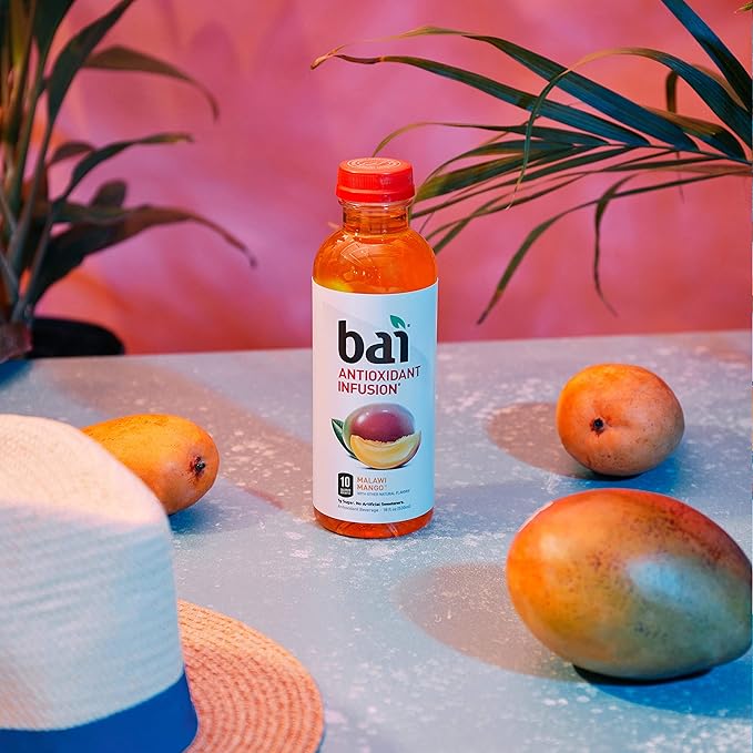 Bai5, 10 calorie Malawi Mango, 100% Natural, Antioxidant Infused Beverage, 18 Fl Oz