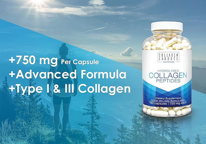 Pure Hydrolyzed Collagen Peptides – Dietary 180 Capsules