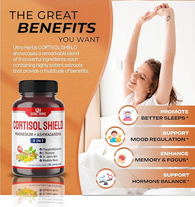 CORTISOL SHIELD 9 in 1-15,250mg Magnesium (90 count 1))