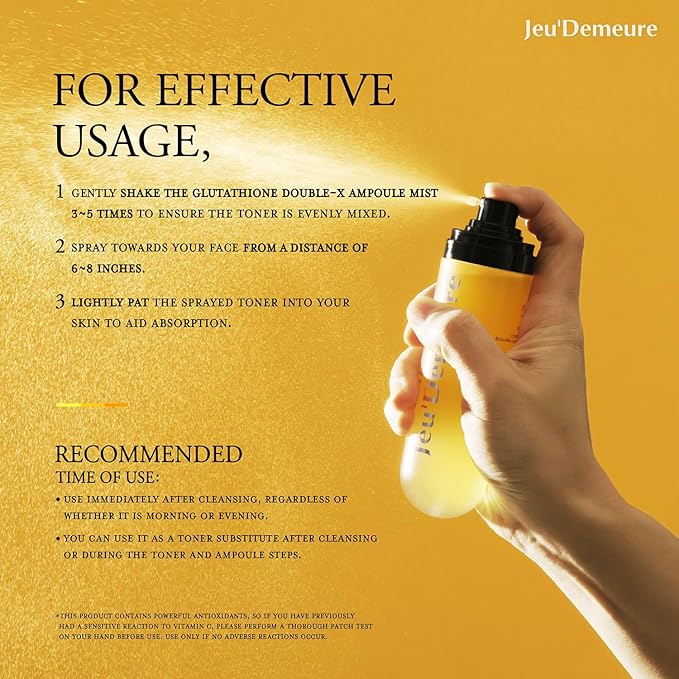 JEU'DEMEURE Glutathione Double-X Ampoule Luminous Dewy 5% Niacinamide, 2.5 fl.oz